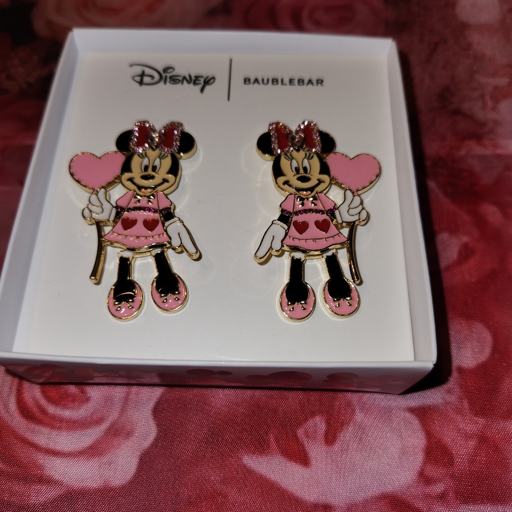 Baublebar Valentine Minnie Mouse Eàrrings  NWT - Picture 2 of 6